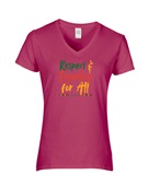Epic Ladies Respect Equality for All Juneteenth V-Neck Graphic T-Shirts