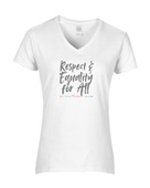 Epic Ladies Pride Respect Equality for All LGBTQIA V-Neck Graphic T-Shirts