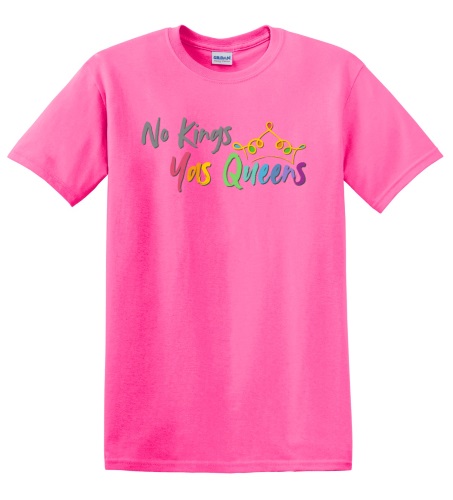 Epic Adult/Youth Pride No Kings Yas Queens Rainbow LGBT Cotton Graphic T-Shirts. Free shipping.  Some exclusions apply.