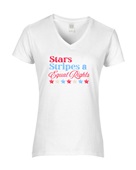 Epic Ladies Stars Stripes & Equal Rights 4th July V-Neck Graphic T-Shirts