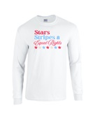 Epic Stars Stripes & Equal Rights 4th July Long Sleeve Cotton Graphic T-Shirts