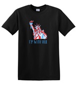 Epic Adult/Youth I'm With Her Liberty 4th of July Cotton Graphic T-Shirts