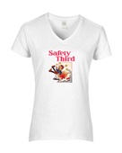 Epic Ladies Safety Third Fireworks Vintage V-Neck Graphic T-Shirts