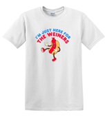 Epic Adult/Youth I'm Just Here for the Weiners 4th July Cotton Graphic T-Shirts