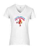 Epic Ladies I'm Just Here for the Weiners 4th July V-Neck Graphic T-Shirts