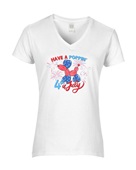 Epic Ladies Have a Poppin' Fourth of July V-Neck Graphic T-Shirts