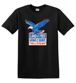 Epic Adult/Youth Land of the Free Home of the Brave Eagle Cotton Graphic T-Shirts