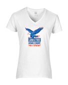 Epic Ladies Land of the Free Home of the Brave Eagle V-Neck Graphic T-Shirts