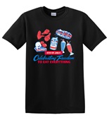 Epic Adult/Youth Celebrating Freedom to Eat Everything Cotton Graphic T-Shirts