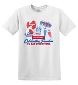 Epic Adult/Youth Celebrating Freedom to Eat Everything Cotton Graphic T-Shirts