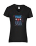 Epic Ladies Made in the USA American Pride 4th July V-Neck Graphic T-Shirts