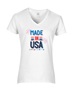 Epic Ladies Made in the USA American Pride 4th July V-Neck Graphic T-Shirts