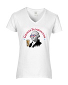 Epic Ladies George Sloshington USA Funny Beer Party V-Neck Graphic T-Shirts