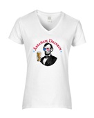 Epic Ladies Abraham Drinkin USA Funny Beer 4th July V-Neck Graphic T-Shirts