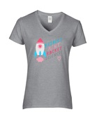 Epic Ladies Pride Respect Rocket Science LGBTQIA V-Neck Graphic T-Shirts