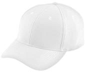Adjustable Pre-Curved Bill Trucker/Baseball Cap (White or Maroon) WHITE Primary