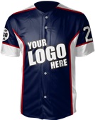 Full-Button Sublimated Birdseye Mesh Baseball Jerseys - "Pump"