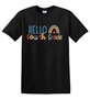 Epic Adult/Youth Hello Fourth Grade Back to School Cotton Graphic T-Shirts