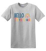 Epic Adult/Youth Hello Third Grade Back to School Cotton Graphic T-Shirts