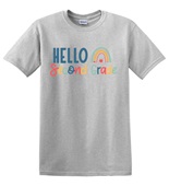Epic Adult/Youth Hello Second Grade Back to School Cotton Graphic T-Shirts