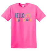 Epic Adult/Youth Hello First Grade Back to School Cotton Graphic T-Shirts