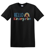 Epic Adult/Youth Hello Kindergarten Back to School Cotton Graphic T-Shirts