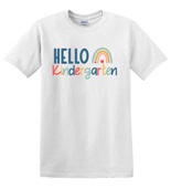 Epic Adult/Youth Hello Kindergarten Back to School Cotton Graphic T-Shirts