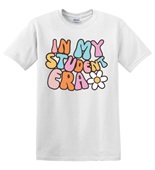 Epic Adult/Youth In My Student Era Cute Preppy School Cotton Graphic T-Shirts