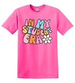 Epic Adult/Youth In My Student Era Cute Preppy School Cotton Graphic T-Shirts