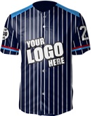 Full-Button Sublimated Birdseye Mesh Baseball Jerseys - "BigApple"