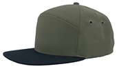 Zapped Gunny Classic Canvas Fabric Flat-Bill Snapback Cap LODEN/BLACK Primary