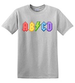 Epic Adult/Youth ABCD Band Style ACDC Font Back to School Cotton Graphic T-Shirts