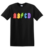 Epic Adult/Youth ABCD Band Style ACDC Font Back to School Cotton Graphic T-Shirts