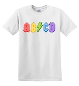 Epic Adult/Youth ABCD Band Style ACDC Font Back to School Cotton Graphic T-Shirts