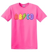 Epic Adult/Youth ABCD Band Style ACDC Font Back to School Cotton Graphic T-Shirts