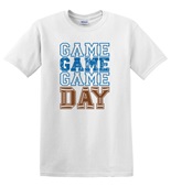 Epic Adult/Youth Game Day Football Blue Cotton Graphic T-Shirts
