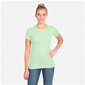 Womens 60/40-Cotton/Poly Relaxed Fit Crew T-Shirt MINT Primary