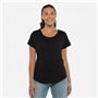 Womens 60/40 Cotton/Polyester Dolman-Short Sleeve, Relaxed Fit T-Shirt  BLACK Primary