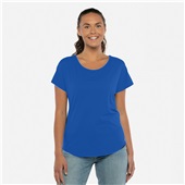 Womens 60/40 Cotton/Polyester Dolman-Short Sleeve, Relaxed Fit T-Shirt ROYAL Primary