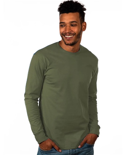 Mens/Womens Unisex Heavyweight 100%-Cotton Relaxed-Fit Long Sleeve T-Shirt . Printing is available for this item.
