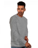 Mens/Womens Unisex Heavyweight 100%-Cotton Relaxed-Fit Long Sleeve T-Shirt  HEATHER GRAY Primary