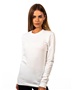 Mens/Womens Unisex Heavyweight 100%-Cotton Relaxed-Fit Long Sleeve T-Shirt  WHITE Primary