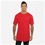 Mens/Womens Unisex Cotton Long Body Short Sleeve Crew T-Shirt RED Primary