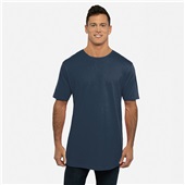 Mens/Womens Unisex Cotton Long Body Short Sleeve Crew T-Shirt MIDNIGHT NAVY Primary