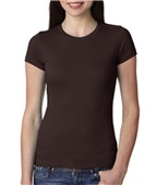 Women's Perfect Lightweight 100%- Cotton Cap-Sleeve T-Shirt DARK CHOCOLATE Primary