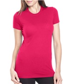 Women's Perfect Lightweight 100%- Cotton Cap-Sleeve T-Shirt SHOCKING PINK Primary
