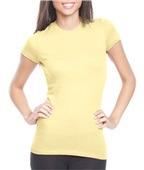 Women's Perfect Lightweight 100%- Cotton Cap-Sleeve T-Shirt BANANA CREAM Primary