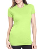 Women's Perfect Lightweight 100%- Cotton Cap-Sleeve T-Shirt APPLE GREEN Primary