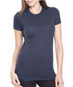 Women's Perfect Lightweight 100%- Cotton Cap-Sleeve T-Shirt INDIGO Primary