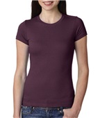 Women's Perfect Lightweight 100%- Cotton Cap-Sleeve T-Shirt PLUM Primary